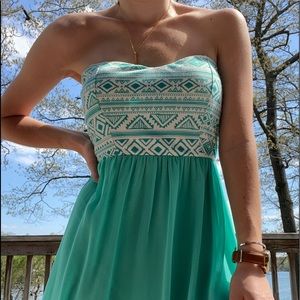 Teal maxi dress